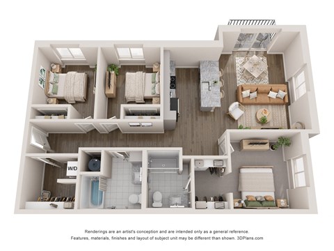 3 Bedroom 2 Bathroom Affordable Apartments in Casa Grande Arizona